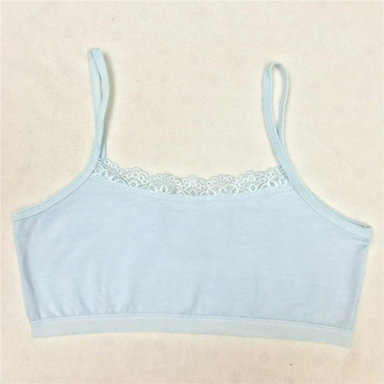 Angmile Girls Training Bras in All Cotton Starter Bras for Young and Little  Girls Soft Camisoles Sports Bra Girl Underwear Cotton Lace Bras