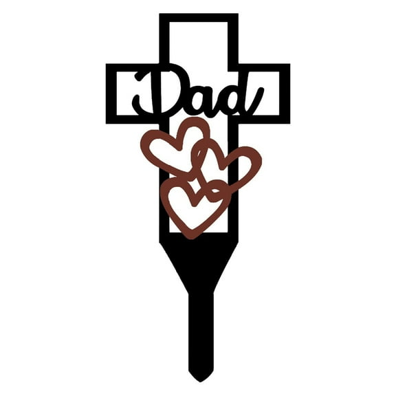 Angmile Memorial Grave Decorations Metal Cross Garden Stakes