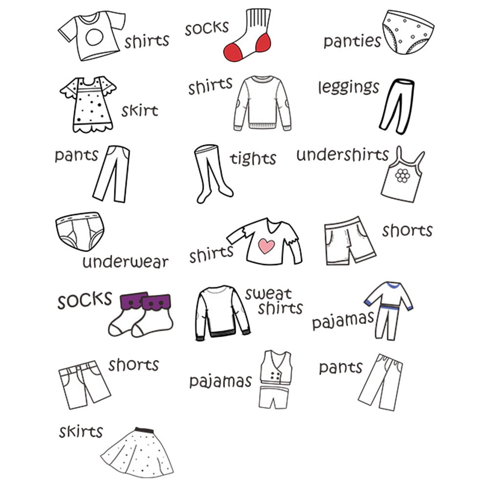 Angoily 1 Sheet Clothing Label Decal Wardrobe Clothing Classification ...