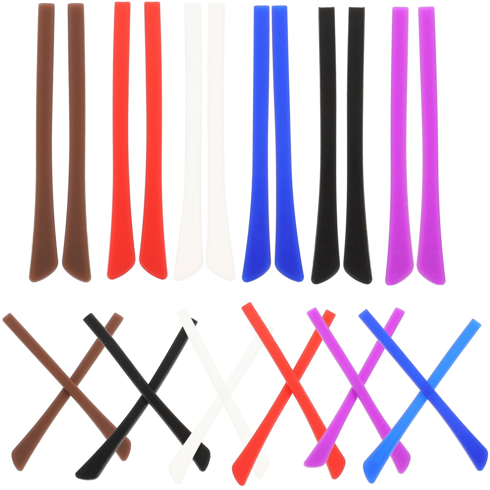 Angoily 12 Pairs Silicone Eyeglasses Temple Tips Anti Slip Eyeglass Ear