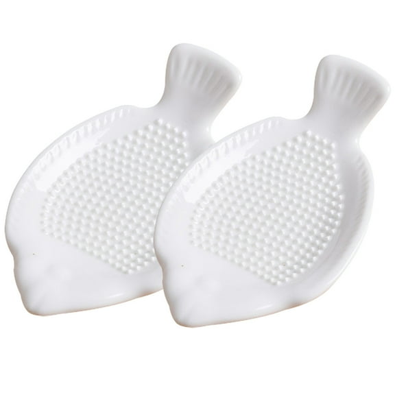 Angoily 2pcs Ceramic Grater Plate Garlic Grinders Garlic Mincer Ginger Garlic Grater Kitchen Gadgets