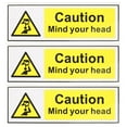 thumbnail image 1 of Angoily 3pcs Watch Your Stickers Self Adhesive Low Overhead Clearance Sign Caution Warning Sign, 1 of 3