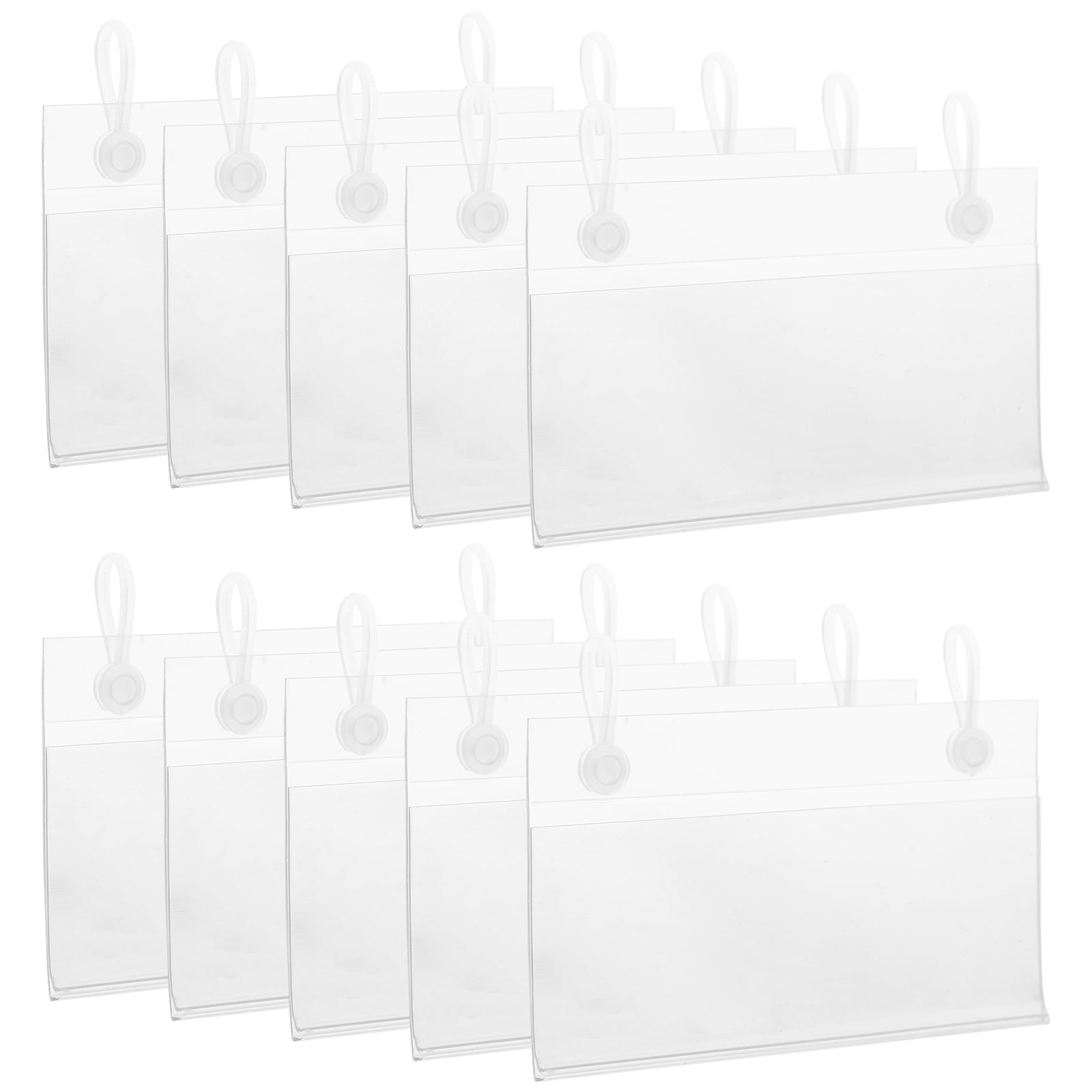 Angoily 50Pcs Retail Price Label Holders Transparent Sign Holders Supermarket Price Label