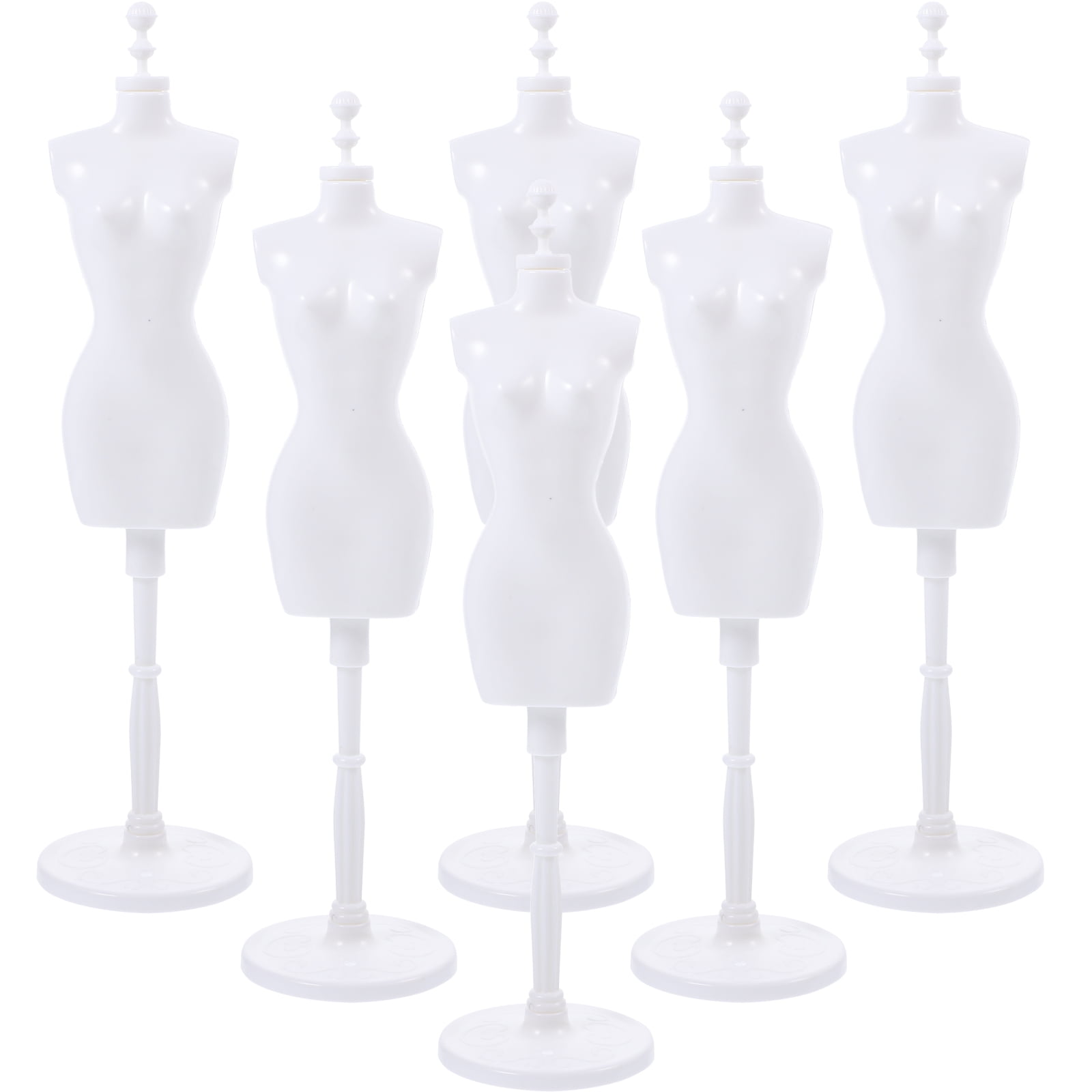 Angoily 6Pcs Doll Mannequin Rack Doll Dress Display Stand Doll Dress