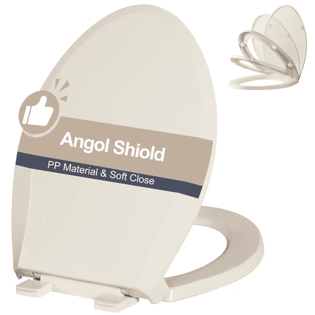 Angol Shield Elongated Toilet Seat - Slow Close & Quick Release Hinges ...