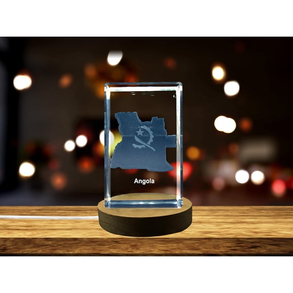 Angola 3D Engraved Crystal 3D Engraved Crystal Keepsake/Gift/Decor/Collectible/Souvenir