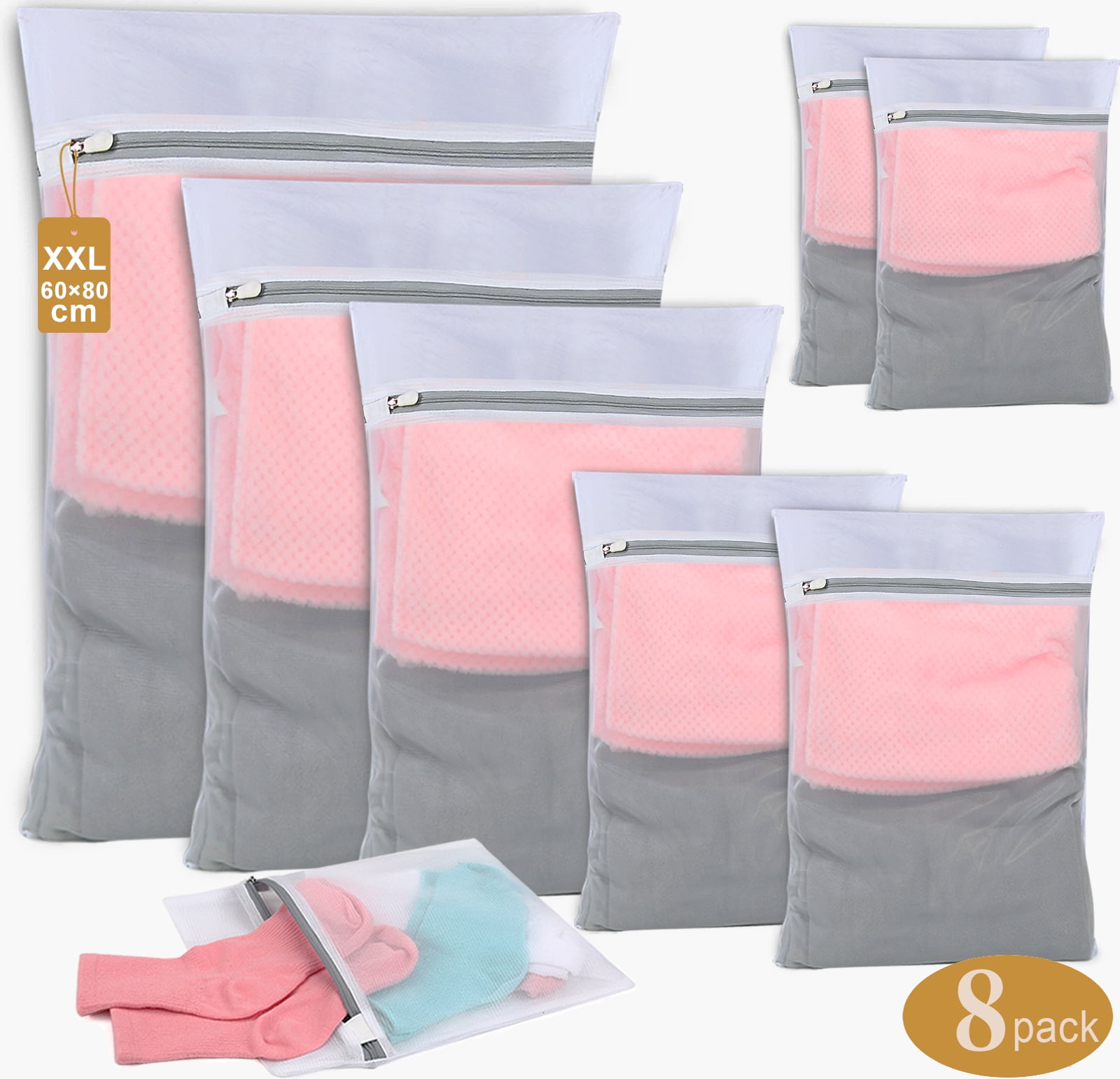 Angooni 8 Pack Mesh Laundry Bags, Washing Machine Safe, Protects ...