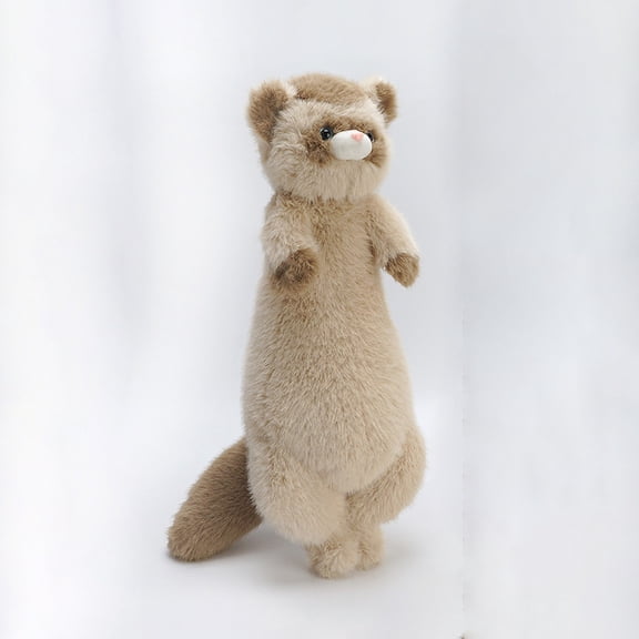 Angora Ferret Plush Toy, Nervous Ferret Doll, Companion Doll, Long Pillow Doll