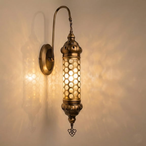 Angora Justin Turkish Lighting | Turkish Moroccan Wall Lamps, Rustic Traditional Sconce (23.62")