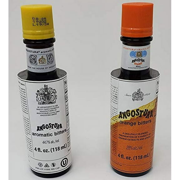 Angostura Aromatic Bitters and Orange Bitters 4 Fl. oz. Set.