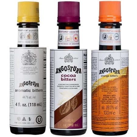 Angostura Bitters Mixed - Aromatic, Orange and Cocoa 4oz Premium Cocktail Bitters for Home and Professional Mixologists