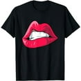 thumbnail image 1 of Angry 80s party 90s party kissing lips T-Shirt, 1 of 5