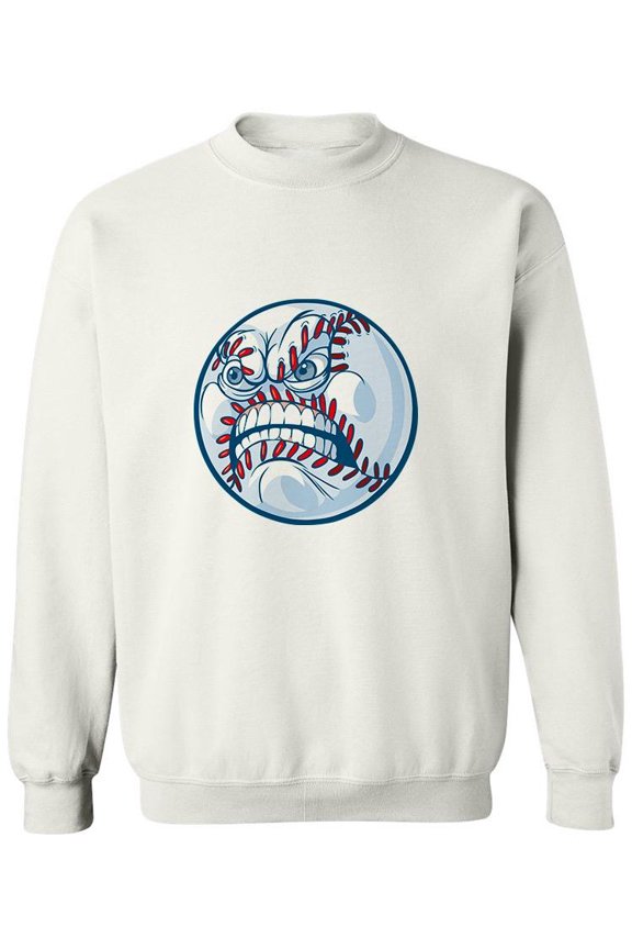 Angry Ball Face Design Sweatshirt Men -Image by Shutterstock, Male Medium