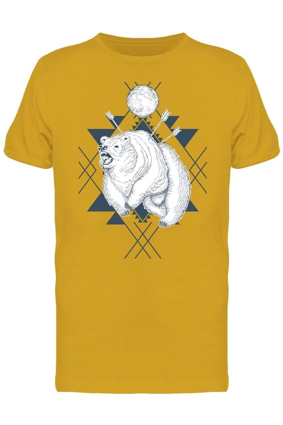 Angry Bear Sketch T-Shirt Men -Image by Shutterstock, Male Medium