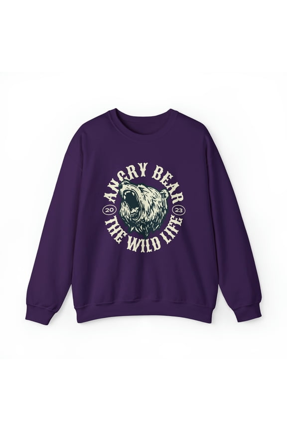 Angry Bear The Wild Life Unisex Heavy Blend™ Crewneck Sweatshirt