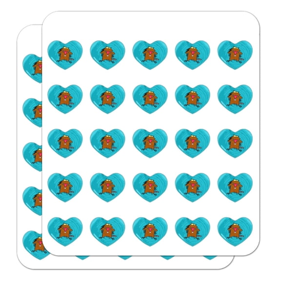 Angry Beavers Daggett Heart Shaped Planner Calendar Scrapbook Craft Stickers