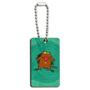 Angry Beavers Daggett Wood Wooden Rectangle Keychain Key Ring
