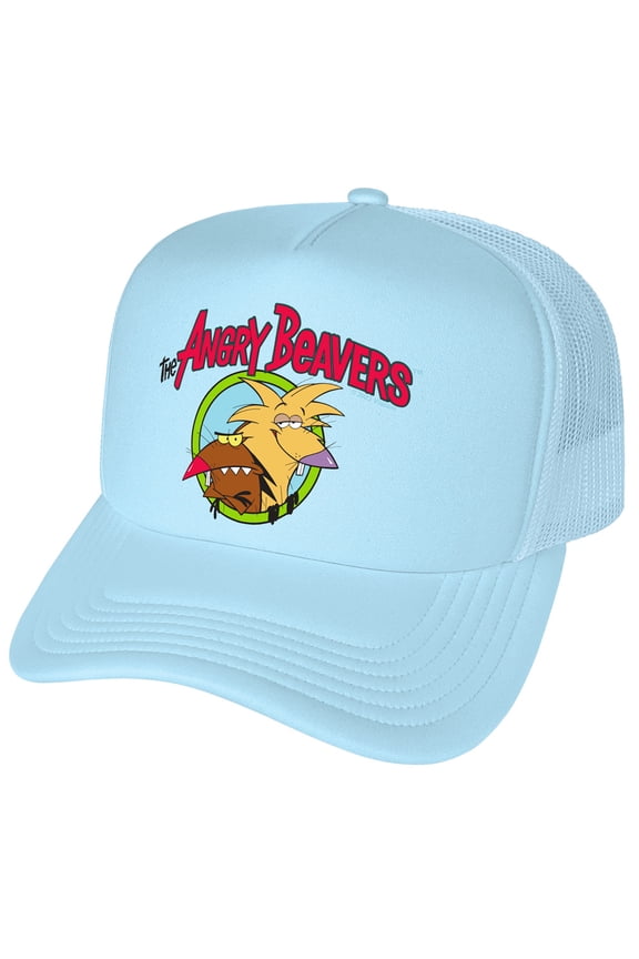 Angry Beavers Logo Foam Snapback Trucker Hat - Unisex for Men and Women