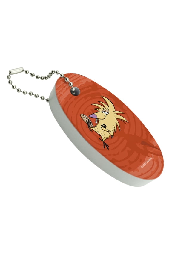 Angry Beavers Norbert Floating Keychain Oval Foam Fishing Boat Buoy Key Float