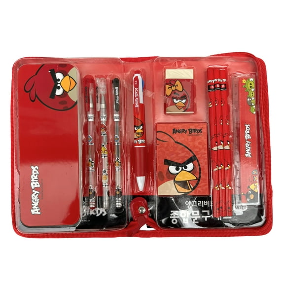 Angry Birds Stationery, Zip Up Carrying Case, 12 Count