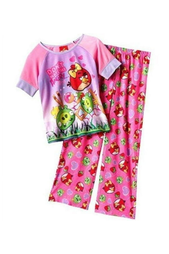 Angry Birds 2 PC Short Sleeve Pajama Set Girl Size 7/8