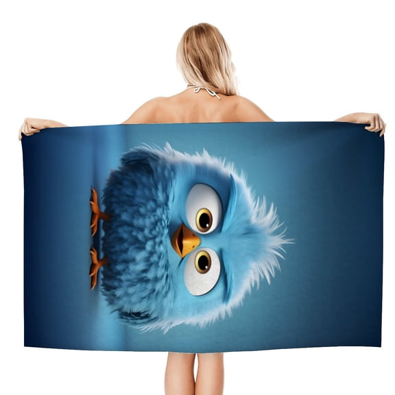 Angry Birds Beach Quick Drying Towel, durable, fast-drying, lightweight, and ideal for poolside or beach lounging.size 30.7x59in (78x150cm)
