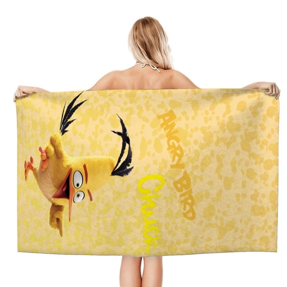 Angry Birds Beach Quick Drying Towel, soft, quick-drying, sand-free, ideal for relaxing or workout at the beach.size 30.7x59in (78x150cm)