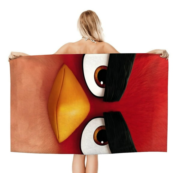 Angry Birds Beach Quick Drying Towel, vibrant design, lightweight, quick-drying, and sand-resistant for ultimate beach comfort.size 30.7x59in (78x150cm)