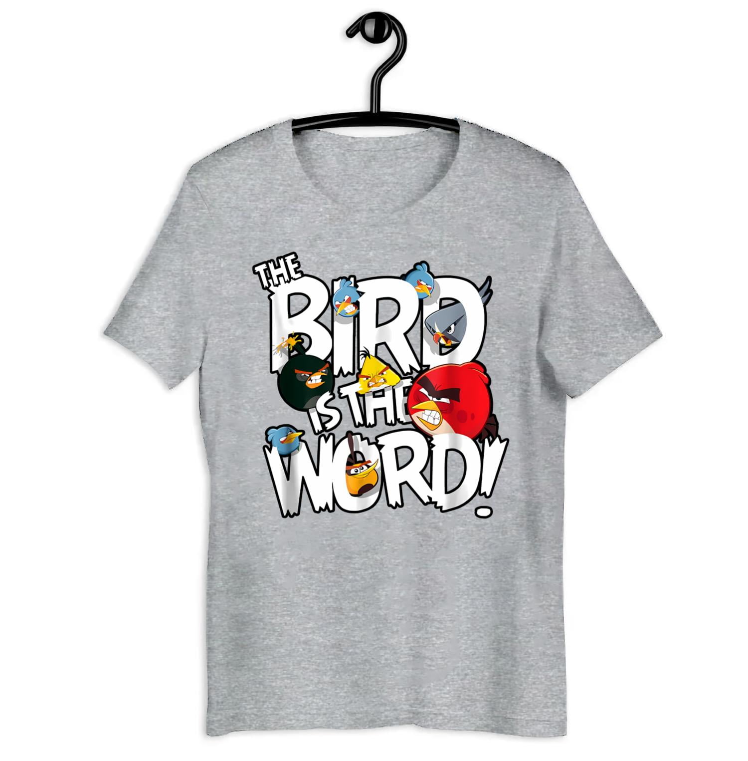 Angry Birds Bird Is The Word Shirt Gift Black Unisex T-Shirt