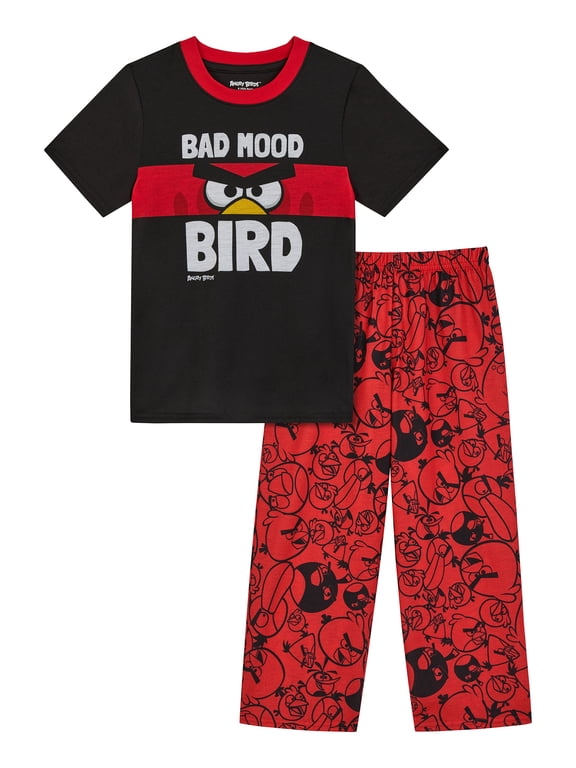 Boys Short Sleeve Sleep Top and Pants Pajama Set, 2-Piece, Sizes 4-12