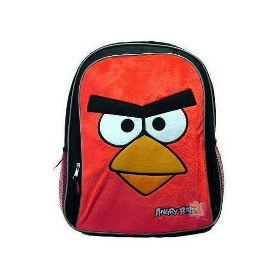 Angry Birds Full Sized Backpack: Red Bird with a Fuzzy Front