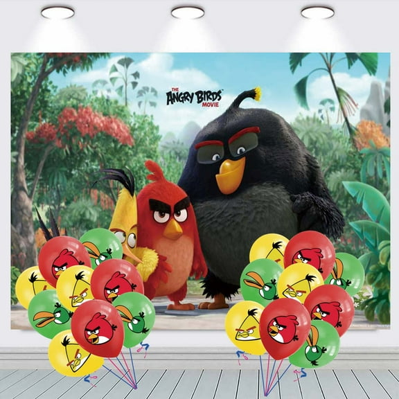 Angry Birds Party Decorations Balloons Taspestry Backdrop Banner Wall Decor Background Poster Decor Supplies
