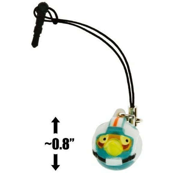 Angry Birds Rebel Pilot Bird ~0.8 Star Wars Mini-Figure Phone Dangler Series #1