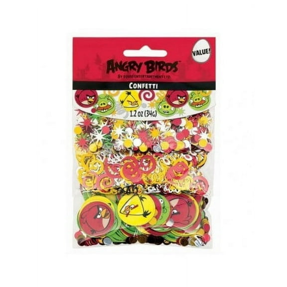 Angry Birds Shiny Decorative Confetti Value Pack, 102 Pieces