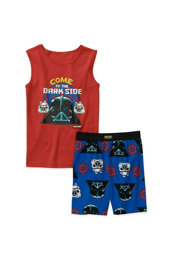 Angry Birds Star Wars Boys 2pc Pajamas Red Come to the Darkside 8