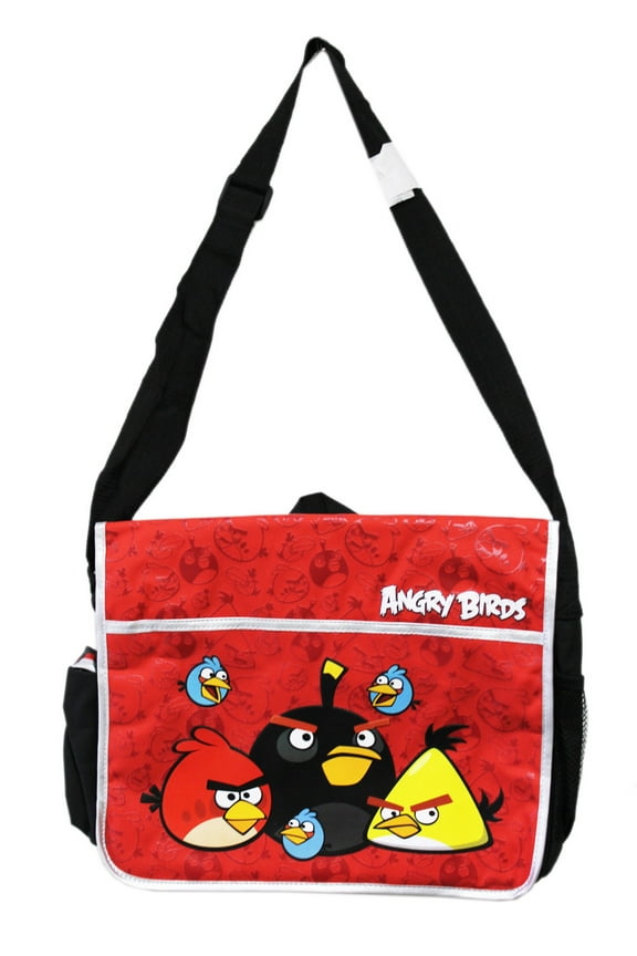Angry Birds The Gang's all Here Red/Black Full Size Messenger Bag