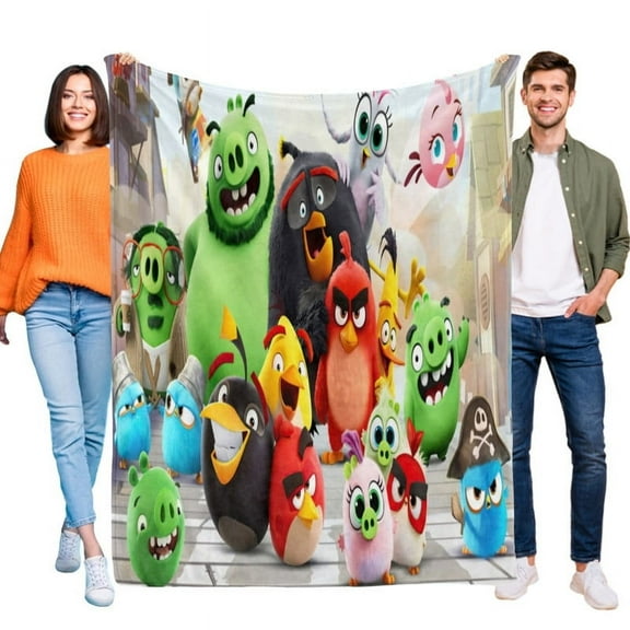 Angry Birds Throw Blanket Gifts for Fans Lover Girls Boys Women Present Hoodie Him Bed 50"x60"