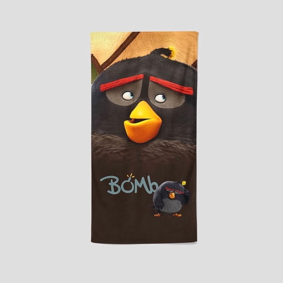Angry Birds's towel features a unique design, making it an excellent custom gift for fans. Perfect for workouts, yoga, boxing, and sunbathing, it measures 13.8"x28.7".