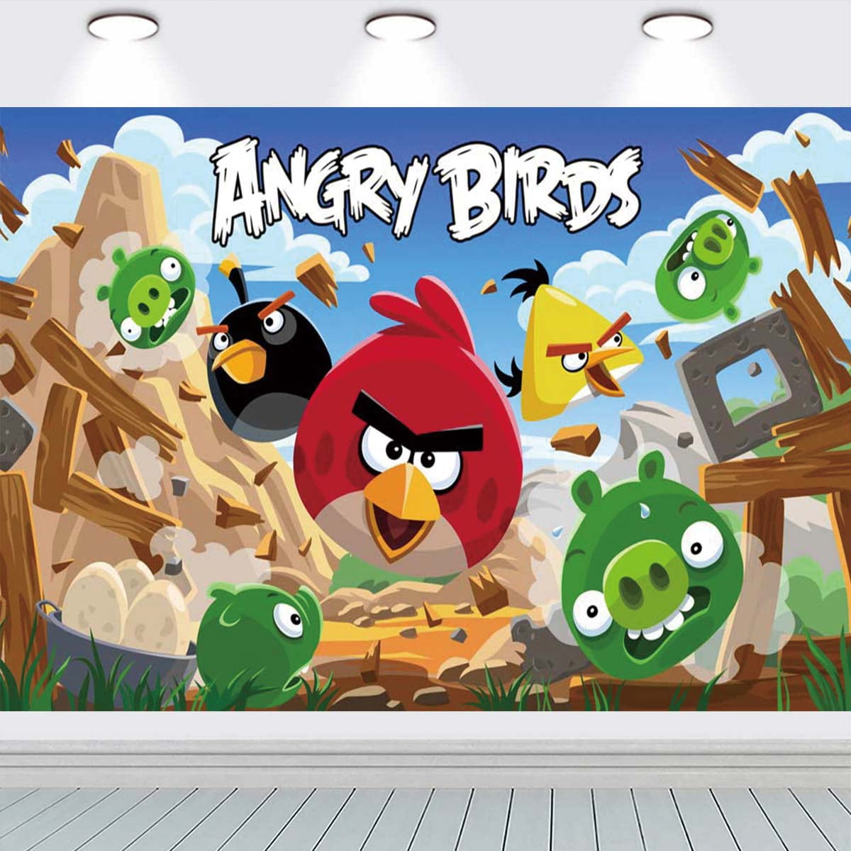 Angry Birds school Taspestry Poster Banner Backdrop Background Wall Decor Party Supplies Movie Fans