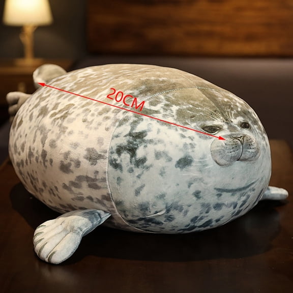 Angry Blob Seal Pillow Chubby 3D Novelty Sea Lion Doll Plush Stuffed Toy Baby Sleeping Throw Pillow Gifts For Kids Girls