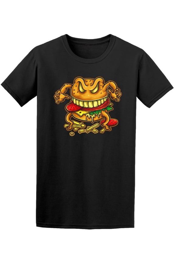 Angry Burger Mascot   T-Shirt Men -Image by Shutterstock, Male Large