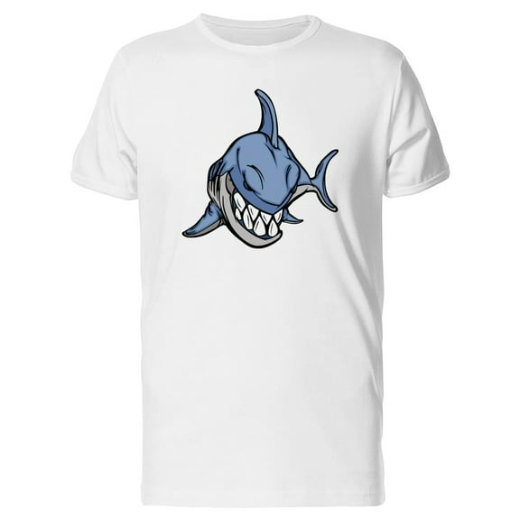 Angry Cartoon Shark Mascot T-Shirt Men -Image by Shutterstock, Male x-Large