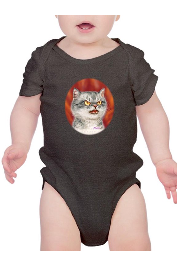 Angry Cat Bodysuit Infant -Kayomi Harai Designs, Newborn