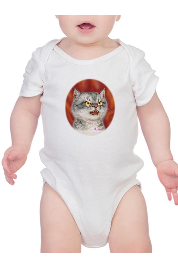 Angry Cat Bodysuit Infant -Kayomi Harai Designs, Newborn