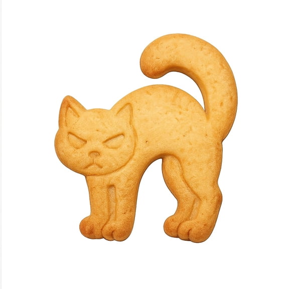 Angry Cat Cookie Cutter & Stamp 4x3" for Baking Fondant Clay for Cat Lovers