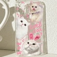 Angry Cat Doodle Clear Back Cover Case for iPhone 15 Pro Max 11 12 13