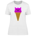 thumbnail image 1 of Angry Cat Ice Cream T-Shirt Women -Image by Shutterstock, Female Small, 1 of 2