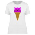 thumbnail image 1 of Angry Cat Ice Cream T-Shirt Women -Image by Shutterstock, Female x-Large, 1 of 2