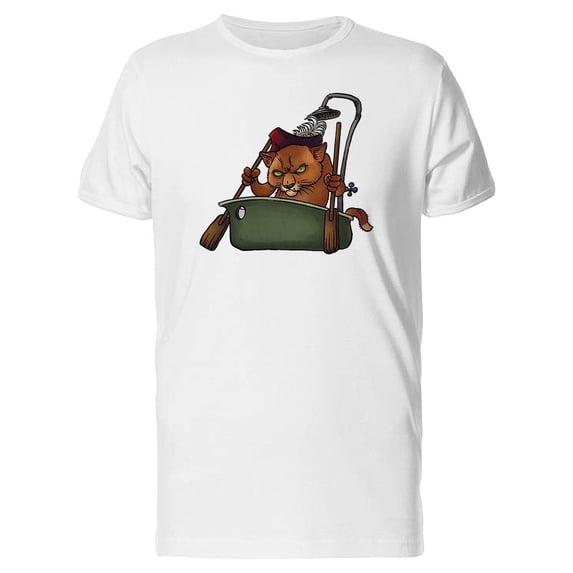 Angry Cat In A Bathtub Tee Men's -Image by Shutterstock