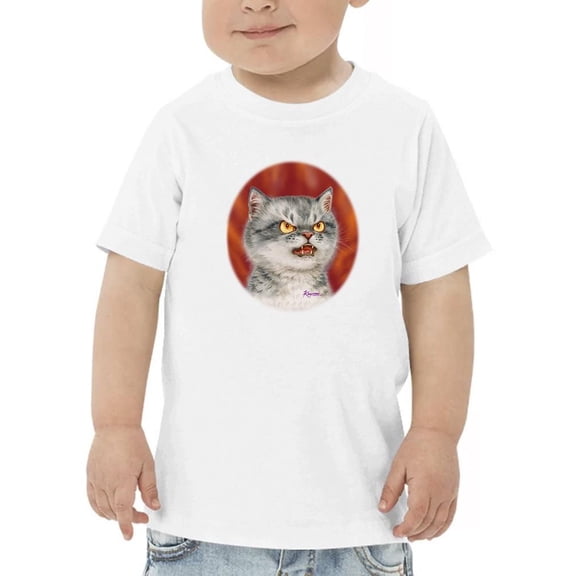 Angry Cat T-Shirt Toddler -Kayomi Harai Designs, 3 Toddler